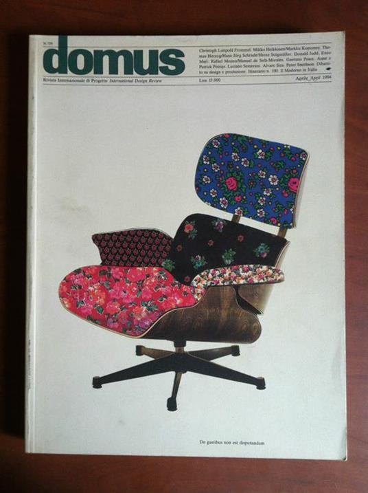 Domus n° 759 Aprile 1994 Cover: Alan Fletcher Charles Ray Eames E18998 - copertina