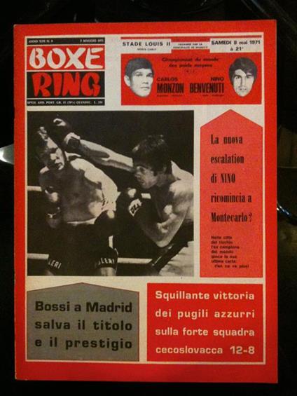 Boxe Ring anno XIX n° 9 5 maggio 1971 - copertina