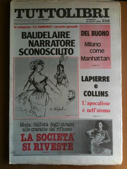 Tuttolibri Anno Vi N° 218 15 Marzo 1980 - copertina