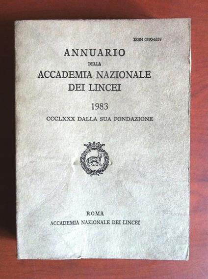 Annuario della Accademia Nazionale dei Lincei 1983 - E13344 - copertina