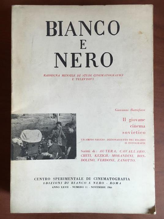 Bianco e Nero Anno XXVII n° 11 Novembre 1966 E20528 - copertina