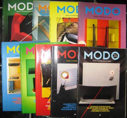 Modo Design Magazine Nove Numeri Del 1982 - copertina