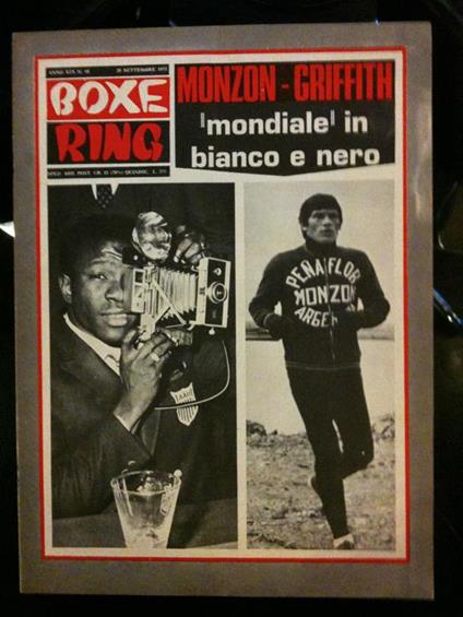 Boxe Ring anno XIX n° 18 20 settembre 1971 - copertina