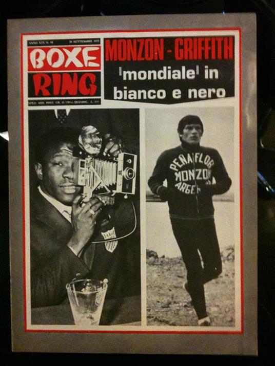 Boxe Ring anno XIX n° 18 20 settembre 1971 - copertina