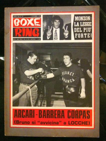 Boxe Ring anno XIX n° 19 5 ottobre 1971 - copertina