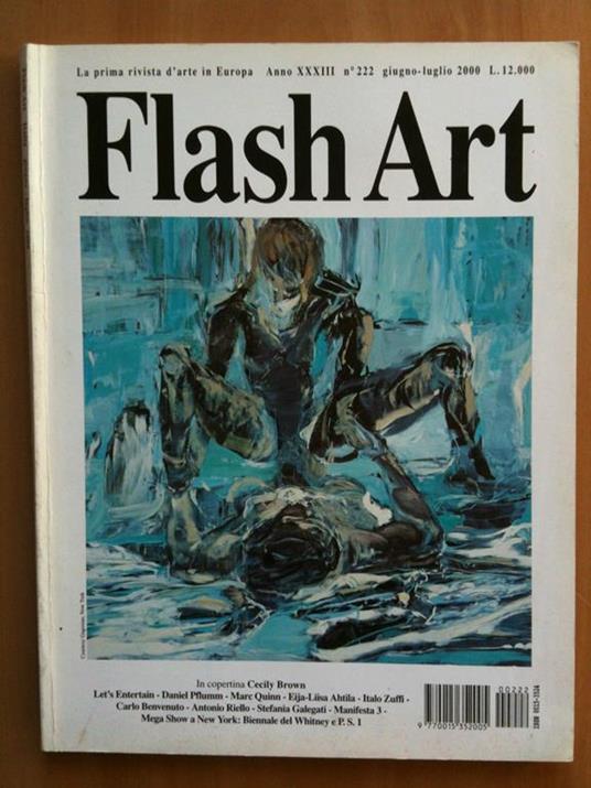 Flash Art n 222 giugno/luglio 2000 cover Cecily Brown - copertina