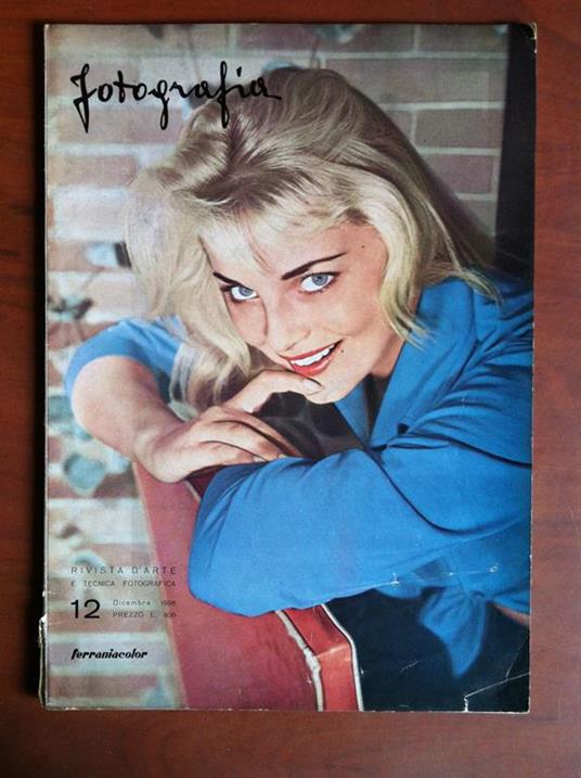 Fotografia Rivista d'arte e tecnica fotografica Anno XI n° 12 1958 E7361 - copertina
