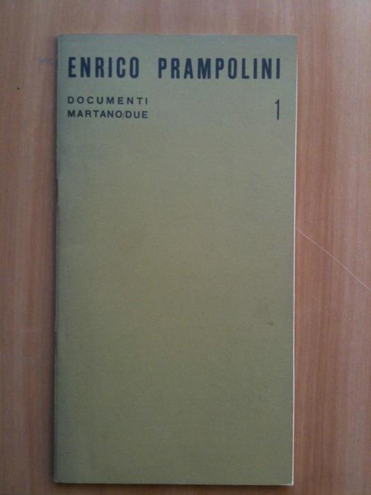 Catalogo della mostra di Enrico Prampolini - Galleria Martano 1967 Torino - copertina