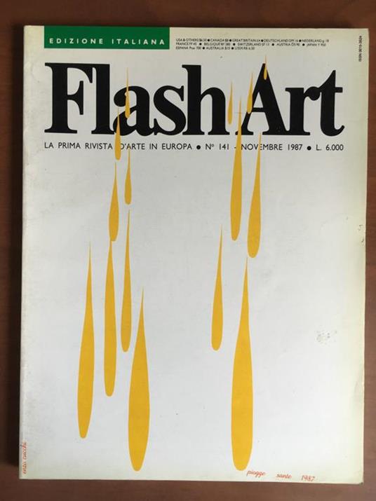 Flash Art n° 141 Novembre 1987 E20947 - copertina