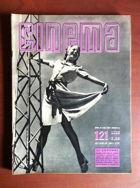 Cinema N° 121 Luglio 1941 Cover: Maria Dominiani E12372 - copertina