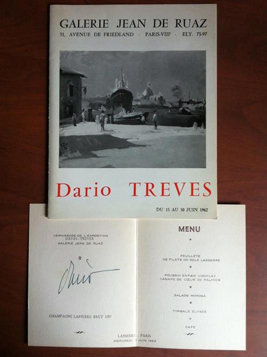 Pieghevole della mostra di Dario Treves Gal Jean de Ruaz Paris 1962 - E12380 - copertina