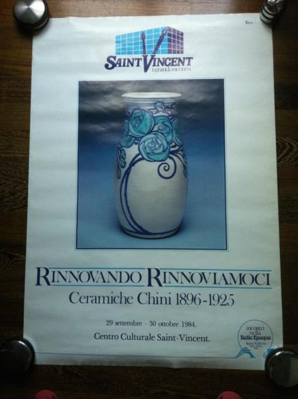 Poster originale della mostra Ceramiche Chini Saint Vincent 1984 - P39 - copertina