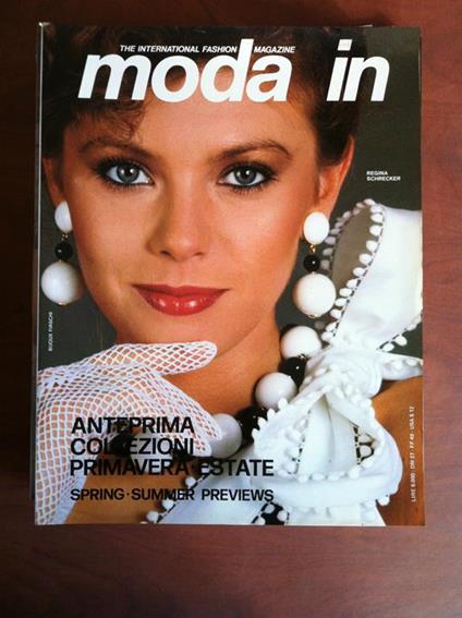 Moda in Anno VII n° 22 Primavera/Estate 1982 Cover: regina Schrecker E10022 - copertina