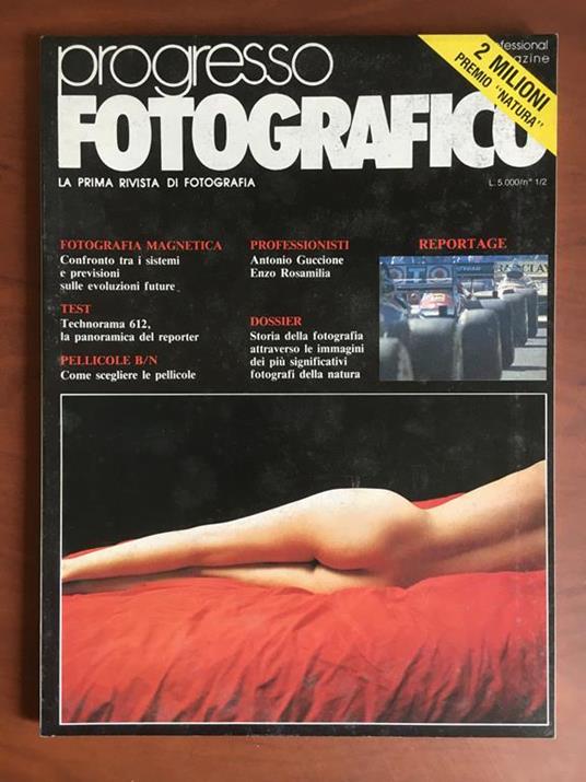 progresso FOTOGRAFICO n° 1/2 Febbraio 1987 Cover: foto Antonio Guccione- E22076 - copertina
