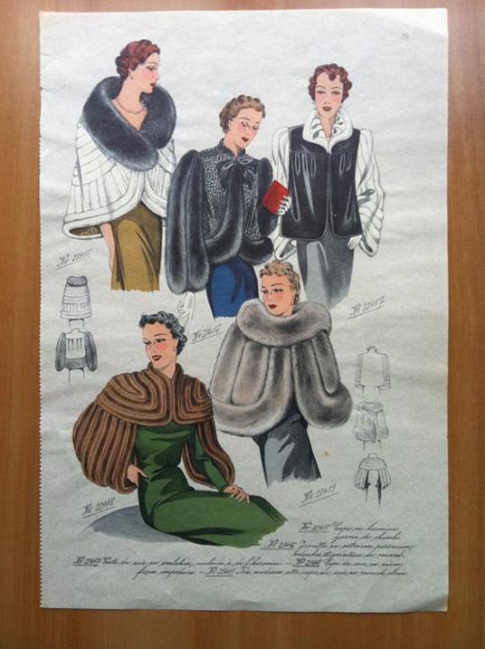 Figurini originali di moda francese anni '30 - E14835 - copertina