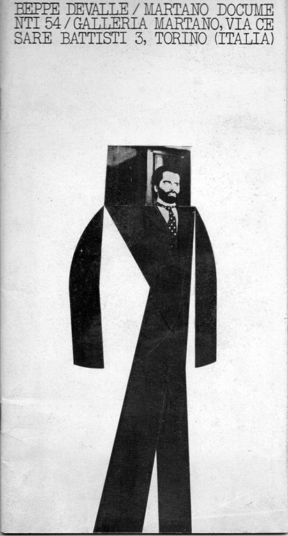 Beppe Devalle galleria Martano documenti 54 Torino 1976 - copertina