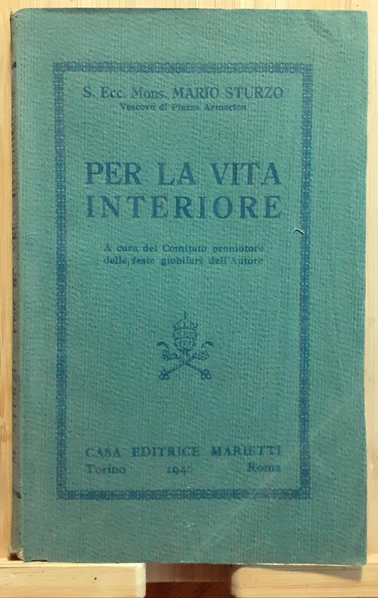 Per la vita interiore - copertina