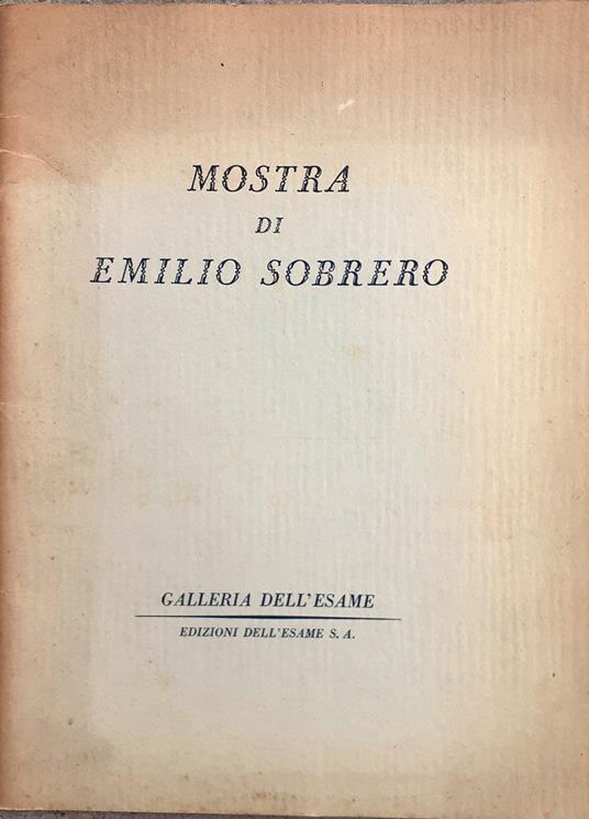 Mostra di Emilio Sobrero - copertina