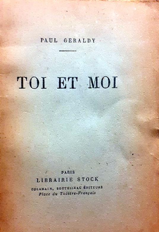 Toi et moi - Paul Géraldy - copertina