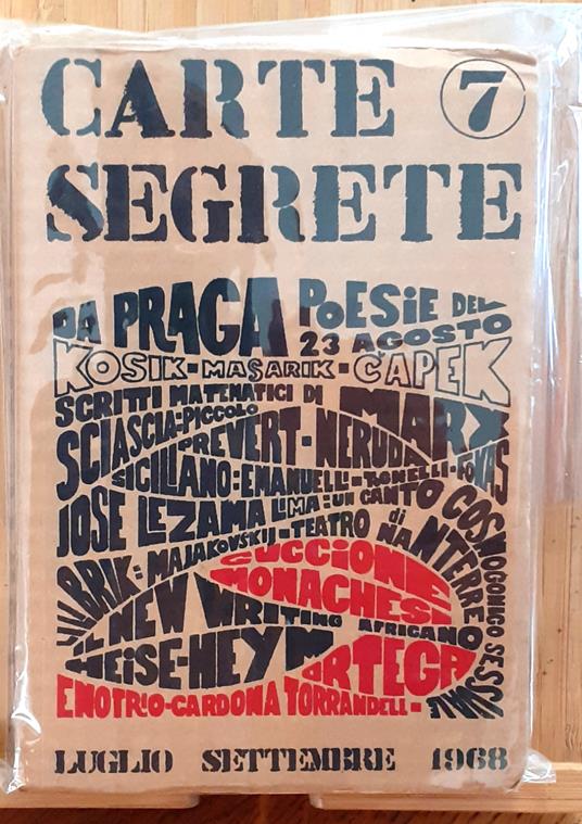 Carte Segrete Rivista Trimestrale Di Lettere E Arti (Anno Ii - Luglio-Settembre 1968 - N. 7) - copertina