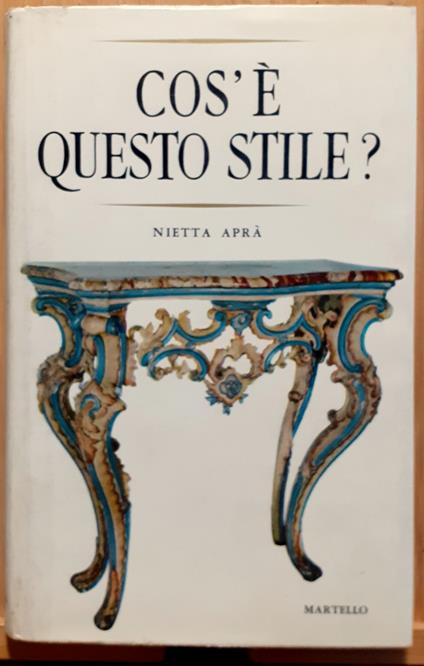 Cos'è questo stile? - Nietta Aprà - copertina