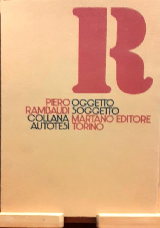 Oggetto soggetto - Piero Rambaudi - copertina