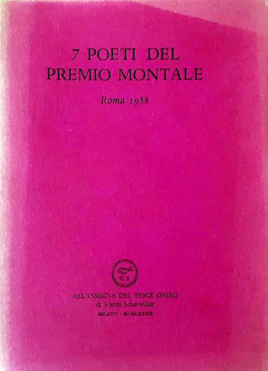 7 poeti del Premio Montale. Roma 1988 - copertina