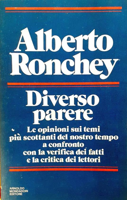 Diverso parere - Alberto Ronchey - copertina