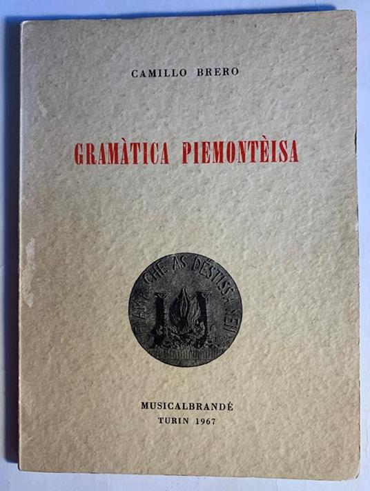Gràmatica piemontèisa - Camillo Brero - copertina