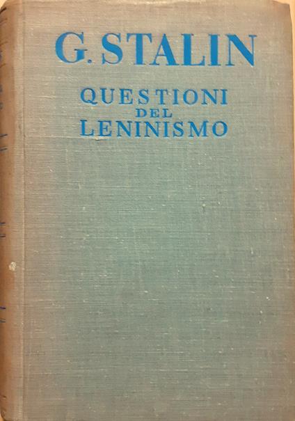 Questioni del leninismo - copertina