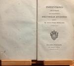 Institutiones Oratoriae Adolescentibus. Rhetoricae Studiosis. Decreto VII. Virum Studiis Moderandis