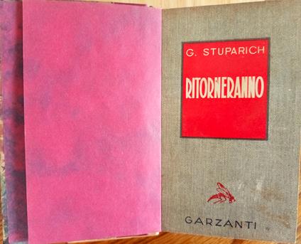 Ritorneranno. Romanzo - Giani Stuparich - copertina