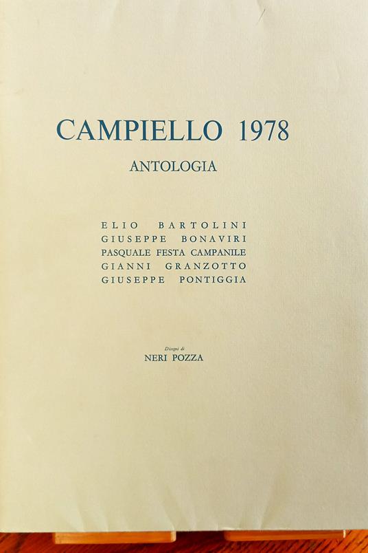 Antologia del Campiello Millenovecentosettantotto / Campiello 1978. Antologia (Elio Bartolini - Giuseppe Bonaviri - Pasquale Festa Campanile - Gianni Granzotto - Giuseppe Pontiggia) - copertina