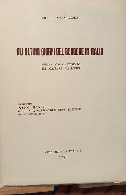 Gli ultimi giorni del Borbone in Italia - copertina