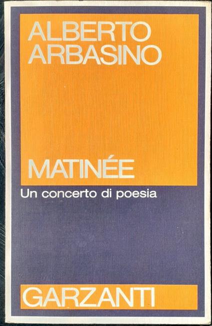 Matinée - Alberto Arbasino - copertina