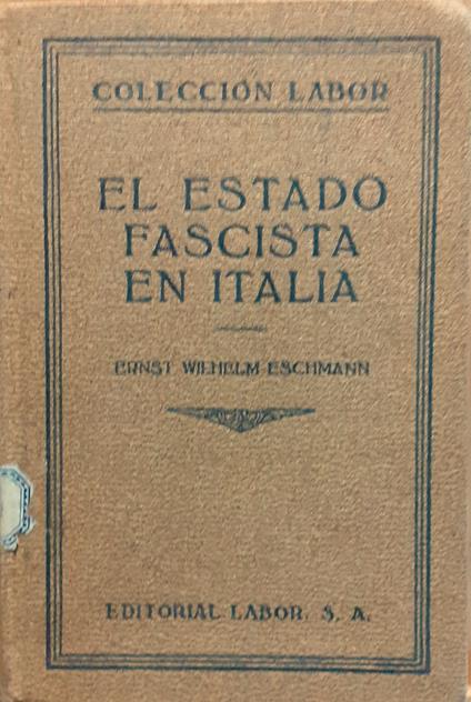 El estado fascista en Italia - copertina