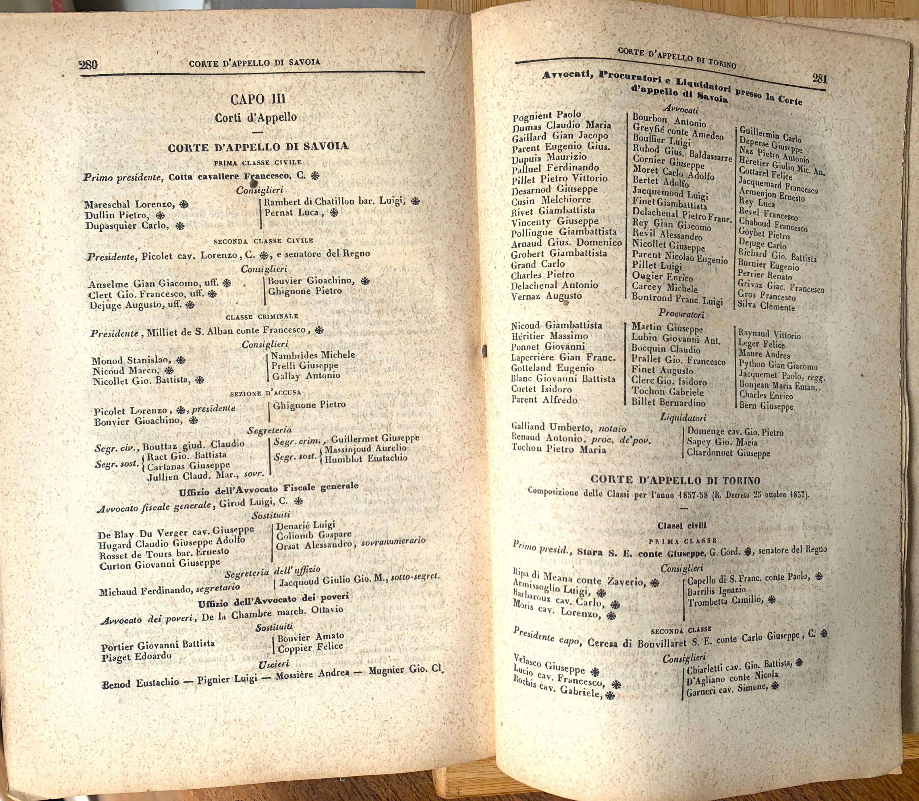Calendario Generale del Regno Pel 1858 con Appendice di Notizie Storico-Statistiche compilato per cura del Ministero dell'Interno e presentato a Sua Maestà ed ai Principi della Real Famiglia. Anno XXXV