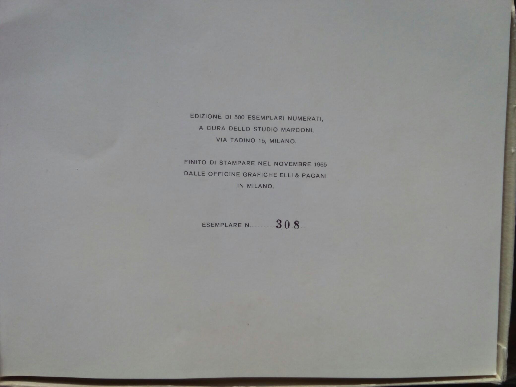 Studio Marconi primo invito in tiratura 308/500 Adami, Del Pezzo, Schifano, Tadini 1965