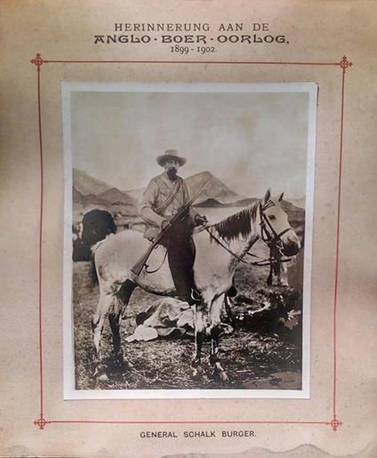 2° guerra Boera Generale Schalk Burger fotografia originale ai sali d'argento - copertina