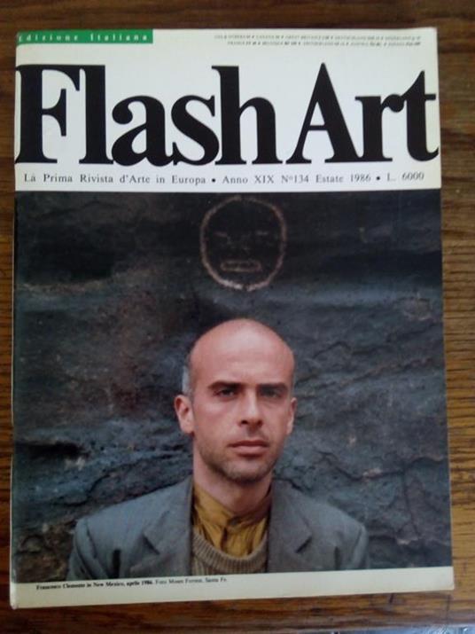 Flash Art n° 134 Estate 1986 cover Francesco Clemente - copertina