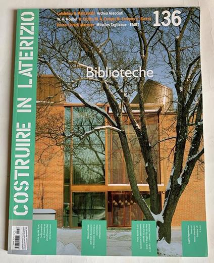 Costruire in Laterizio. Rivista bimestrale, Anno XXIII, Luglio/Agosto 2010, 136 Biblioteche - copertina
