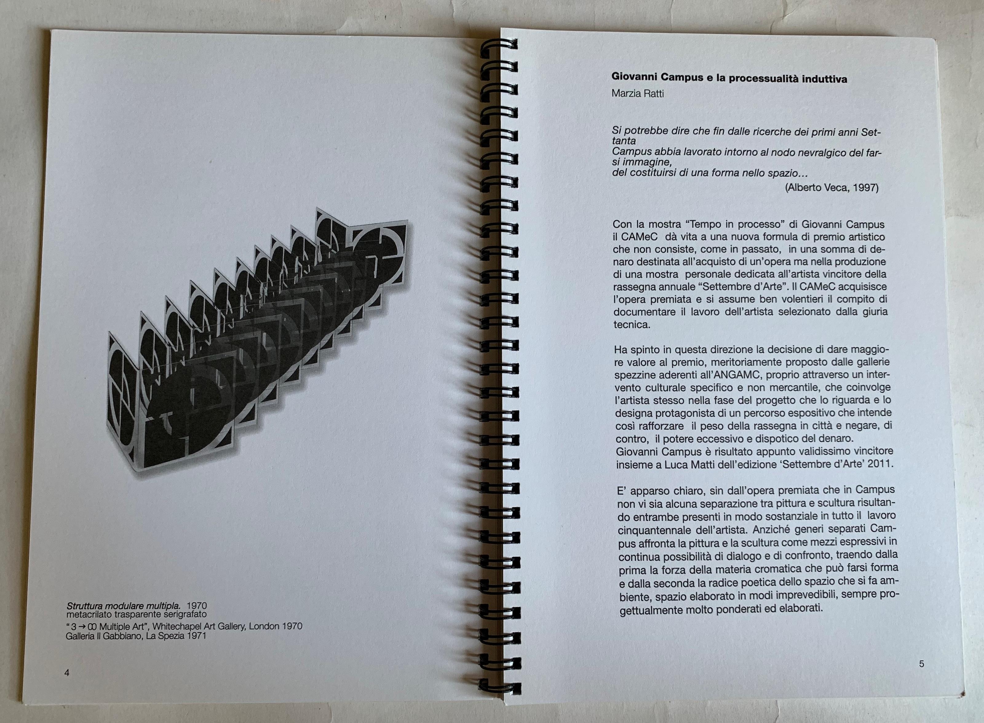 Giovanni Campus / Tempo in Processo. Rapporti misure connessioni / CAMeC