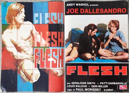 Fotobusta Film "Flesh" di Andy Warhol prima italiana 1977 - Andy Warhol - copertina