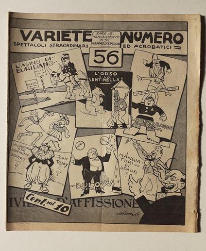 Rivista Numero 56 settimanale umoristico Torino 17 gennaio 1915 - copertina