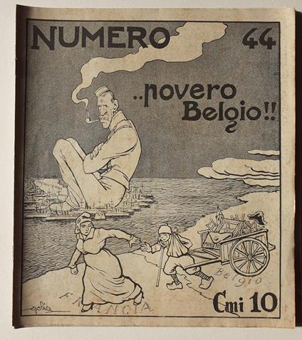 rivista NUMERO "44" copertina Golia Torino ottobre 1914 - copertina