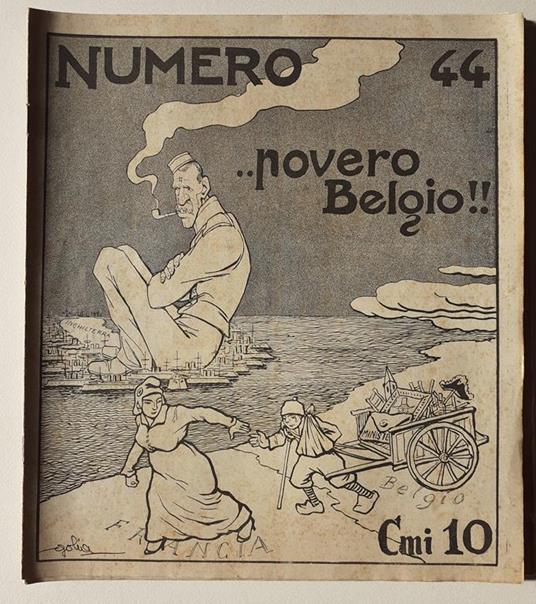 rivista NUMERO "44" copertina Golia Torino ottobre 1914 - copertina