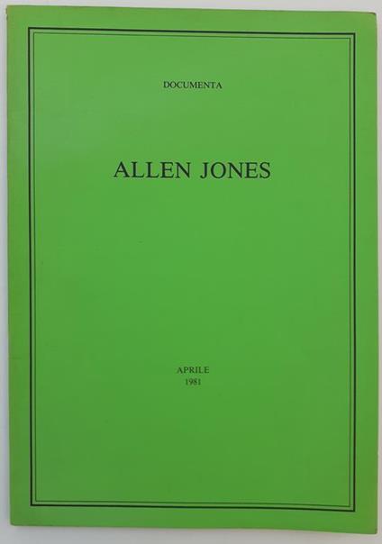 Allen Jones catalogo Galleria Documenta Torino 1981 - Allen Jones - copertina