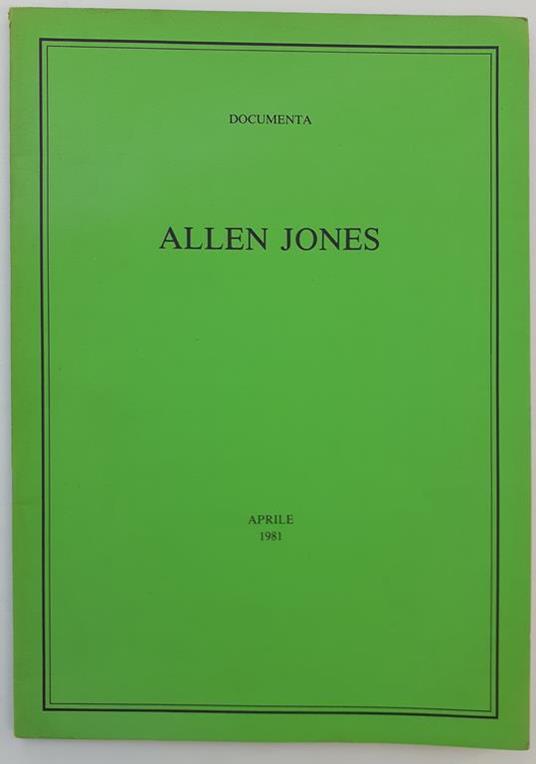 Allen Jones catalogo Galleria Documenta Torino 1981 - Allen Jones - copertina