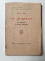 Carlo Carrà Artisti Moderni con lettera di M. Bontempelli 1944