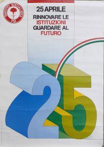 Poster PSI "25 Aprile" design Ettore Vitale 1987 - copertina